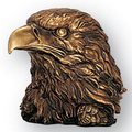 Antique Brass Resin Eagle Head w/1/4" Rod (4 1/2")